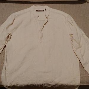 Cubavera mens cream color shirt